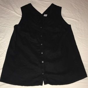 Button up sleeveless blouse